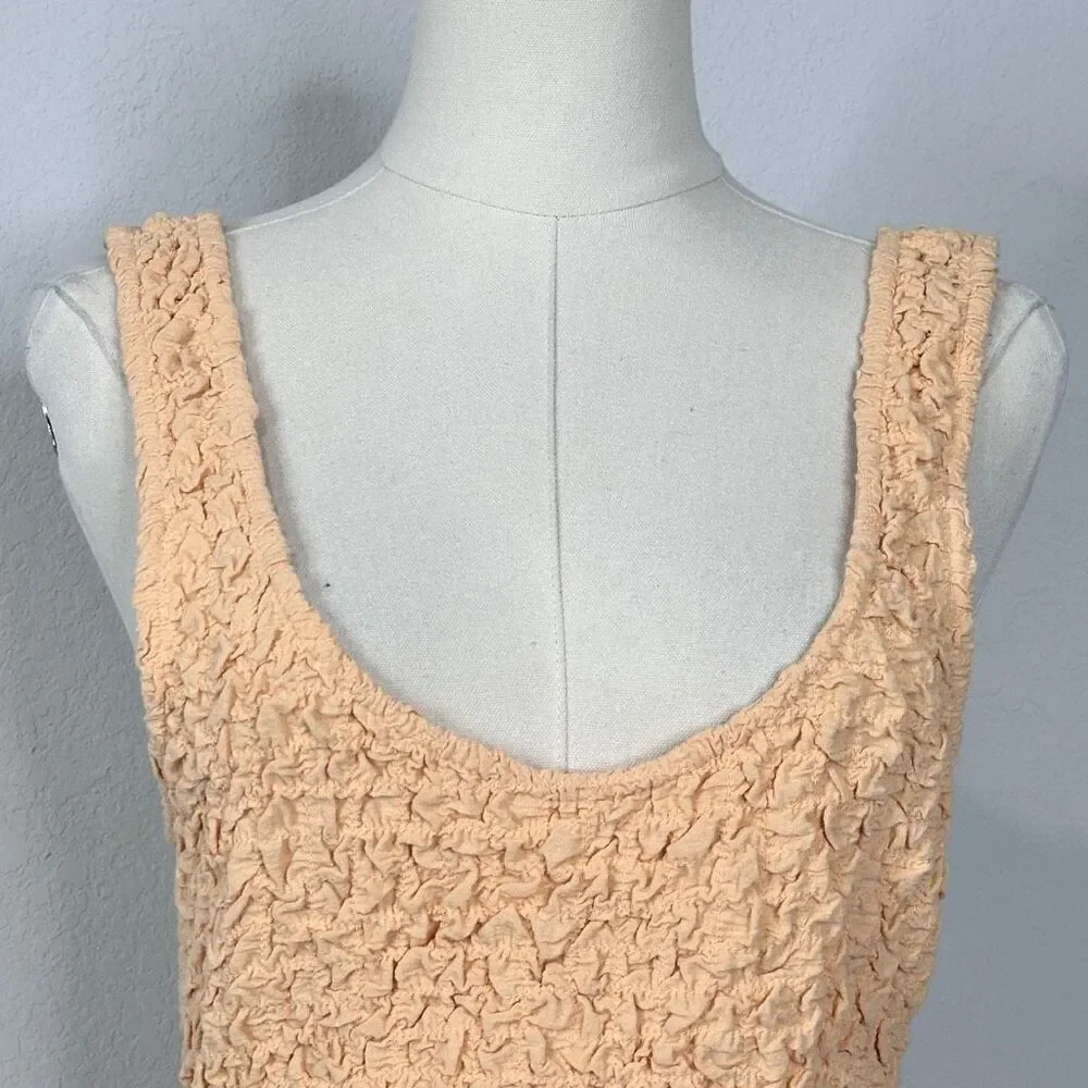 Free People Juliette Smocked Romper Sz S Cotton Gauze Boho Coquette Beachy NWT